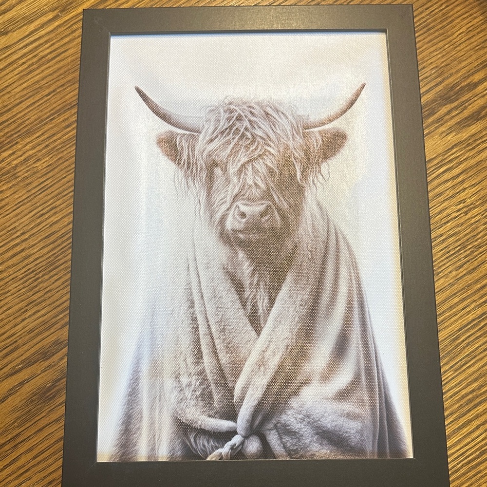 Framed Highland Cow Art Print